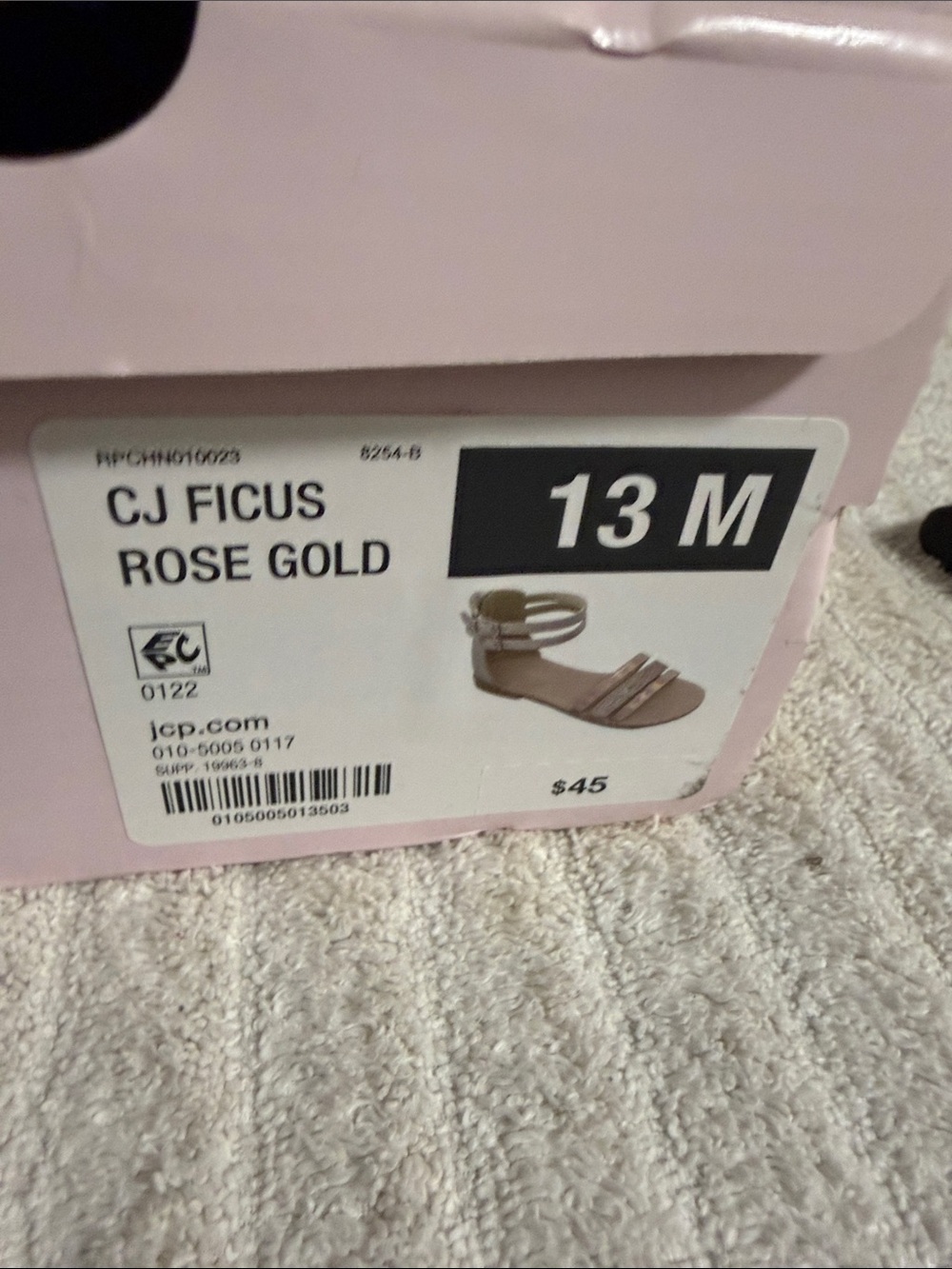 CJ Ficus Kids Rose Gold Strappy Sandals